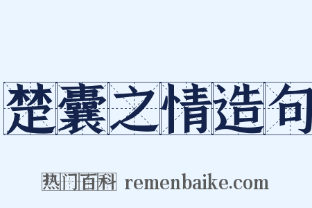 楚囊之情造句是什么意思的图片